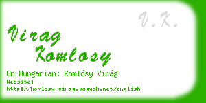 virag komlosy business card